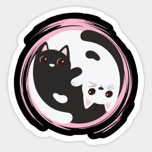 Yin & Yang Meowgic Sticker